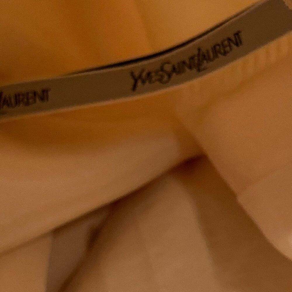 Yves Saint Laurent Size 38 Ribbed Pencil Skirt Cream Neutral Quiet Luxury Simple - Picture 11 of 11